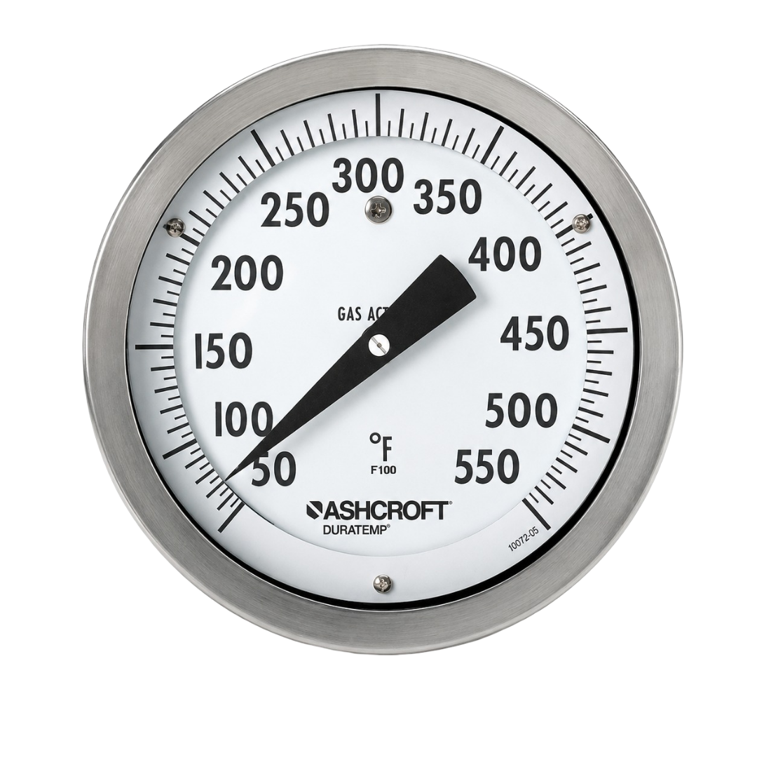 Remote mount gas actuated thermometer